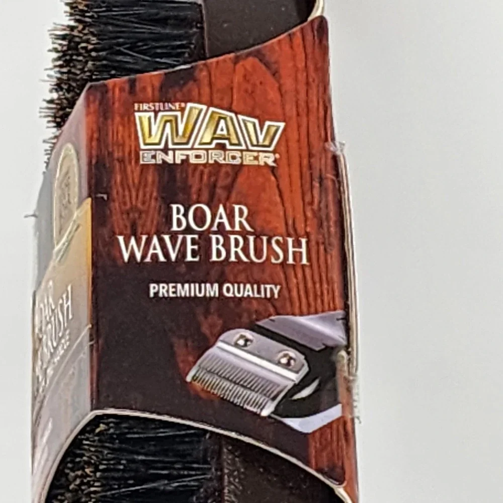 WAV ENFORCER #552 Boar Wave Brush Firm Bristle Long Handle Grooming Hair 100%